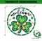 Welcome St. Patrick's Day Clover Front Door Sign, Shamrock Farmhouse Wood Door Hanger Outdoor Outside Porch Decor, Spring Irish Gold Coins Wooden Wreath Indoor Wall Hanging Decoration